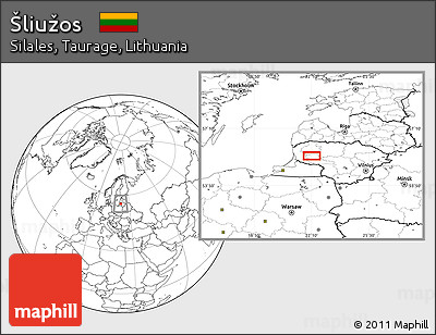 Blank Location Map of Šliužos