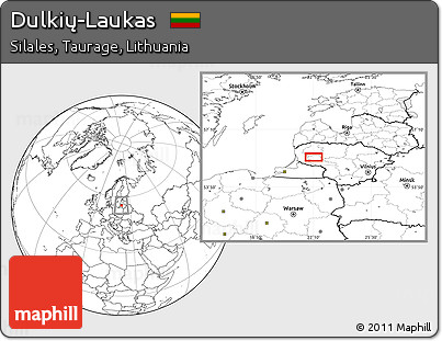 Blank Location Map of Dulkių-Laukas