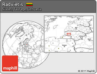 Blank Location Map of Radvietis