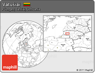 Blank Location Map of Vatušiai