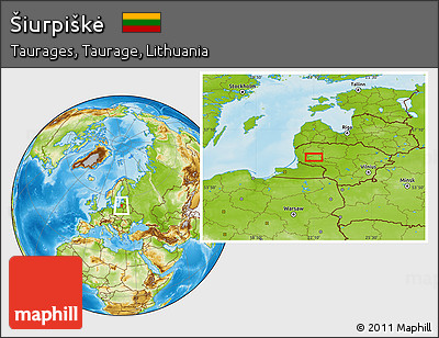 Physical Location Map of Šiurpiškė
