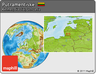 Physical Location Map of Putramentiškė