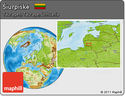 Physical Location Map of Šiurpiškė