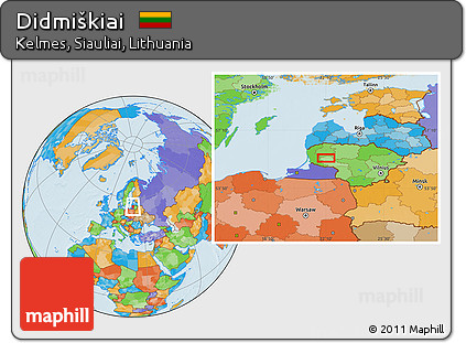 Political Location Map of Didmiškiai