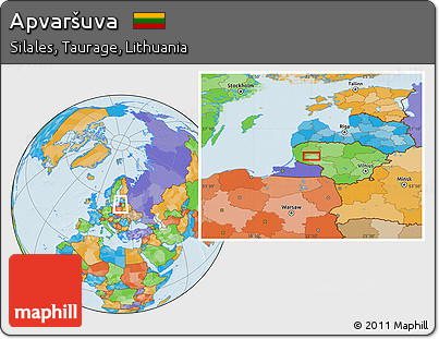 Political Location Map of Apvaršuva
