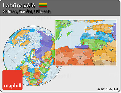Political Location Map of Labūnavėlė