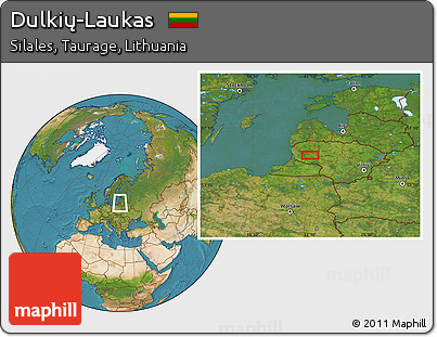 Satellite Location Map of Dulkių-Laukas
