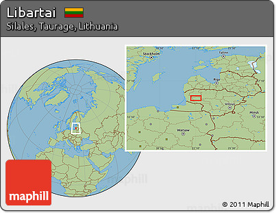 Savanna Style Location Map of Libartai