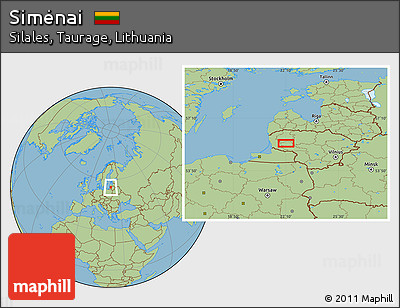 Savanna Style Location Map of Simėnai