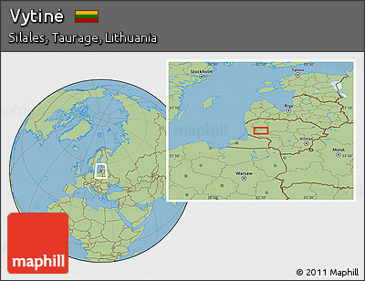 Savanna Style Location Map of Vytinė