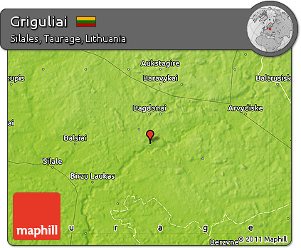 Physical Map of Griguliai