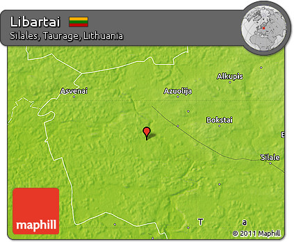 Physical Map of Libartai