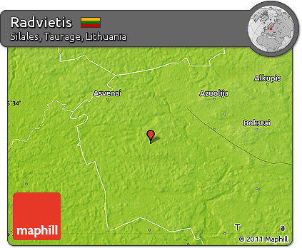 Physical Map of Radvietis