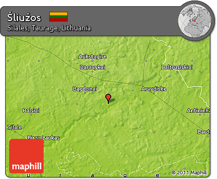 Physical Map of Šliužos