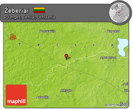 Physical Map of Žeberiai