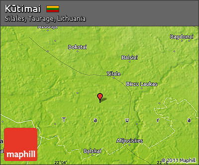 Physical Map of Kūtimai