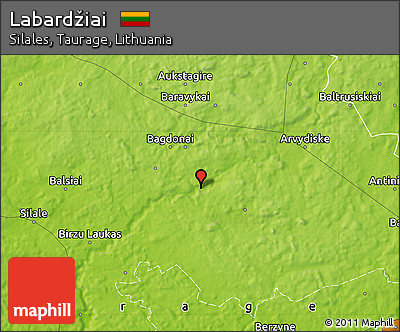 Physical Map of Labardžiai