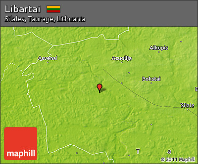 Physical Map of Libartai