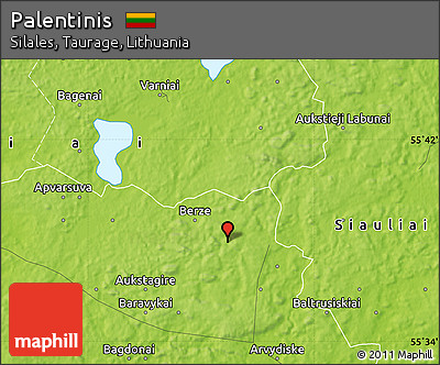Physical Map of Palentinis