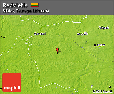 Physical Map of Radvietis