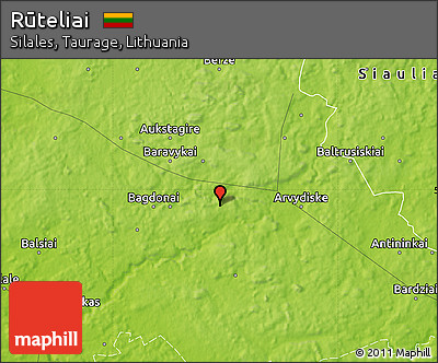 Physical Map of Rūteliai