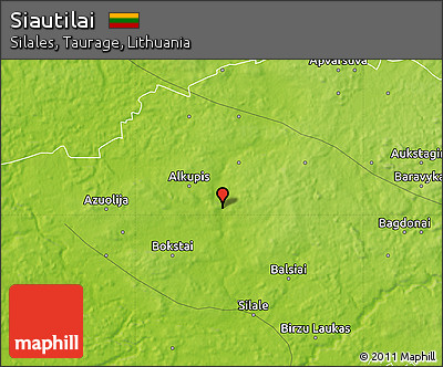 Physical Map of Siautilai
