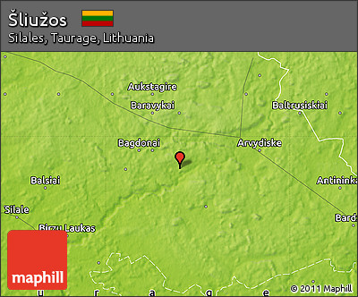 Physical Map of Šliužos