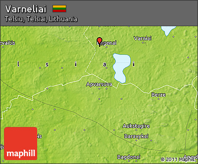 Physical Map of Varneliai