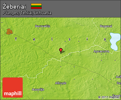 Physical Map of Žeberiai
