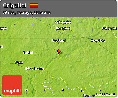 Physical Map of Griguliai