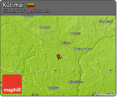 Physical Map of Kūtimai