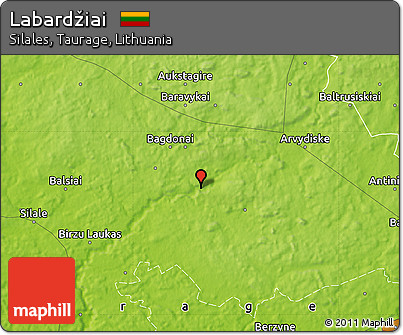 Physical Map of Labardžiai