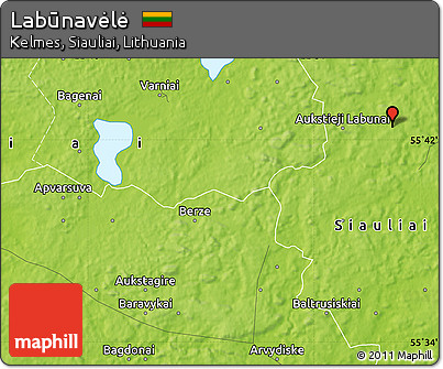 Physical Map of Labūnavėlė