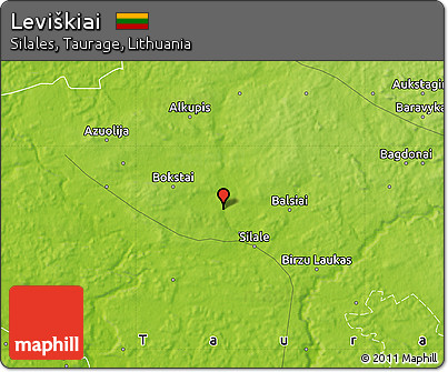 Physical Map of Leviškiai