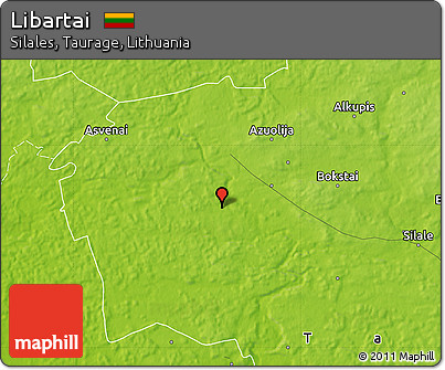 Physical Map of Libartai
