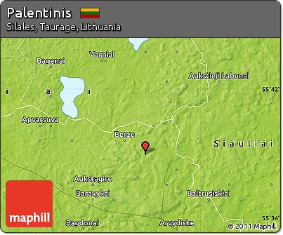 Physical Map of Palentinis
