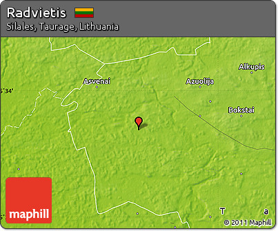 Physical Map of Radvietis