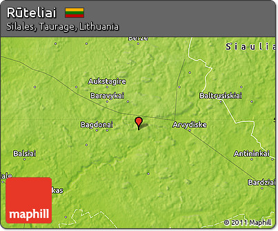 Physical Map of Rūteliai