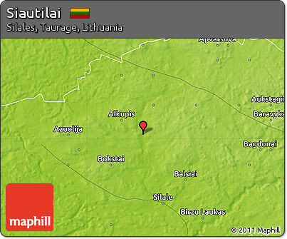 Physical Map of Siautilai