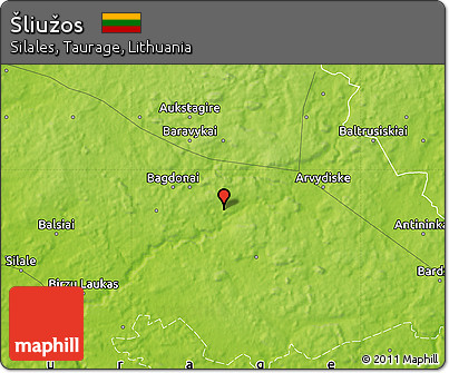 Physical Map of Šliužos