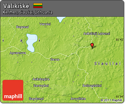 Physical Map of Valikiškė