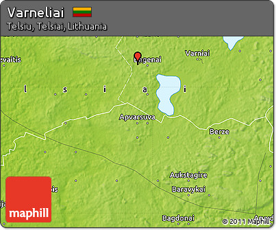 Physical Map of Varneliai