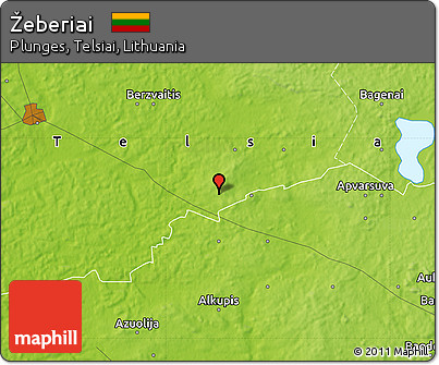 Physical Map of Žeberiai