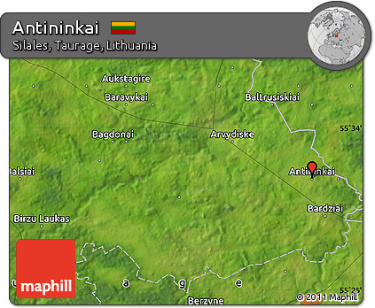 Satellite Map of Antininkai