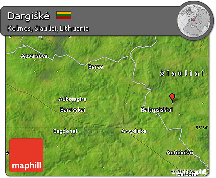 Satellite Map of Dargiškė