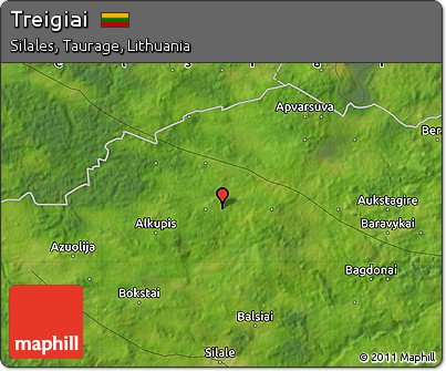 Satellite Map of Treigiai