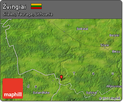 Satellite Map of Žvingiai