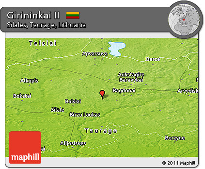 Physical Panoramic Map of Girininkai II