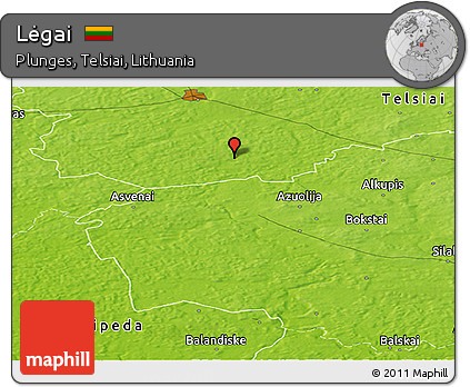 Physical Panoramic Map of Lėgai