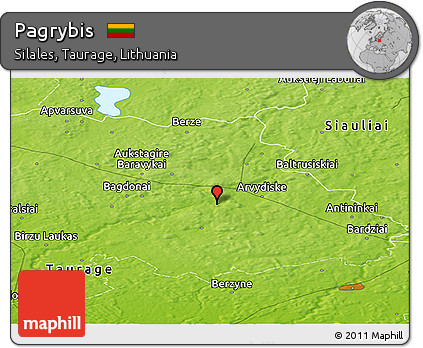 Physical Panoramic Map of Pagrybis